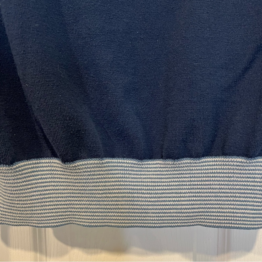 🩷 Perry Ellis Blue Lightweight Cotton Sweater - Size Large - Picture 5 of 7